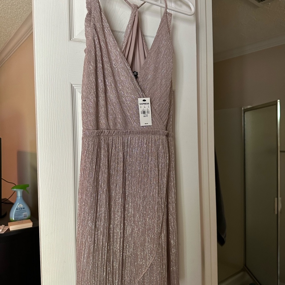 Express brand rose gold colored dress size XS